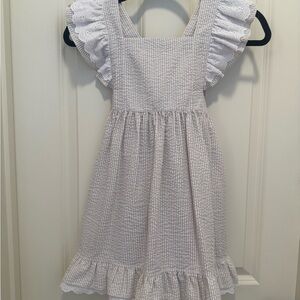 Charming White Ruffle Kids Dress